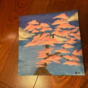 Tree and clouds painting